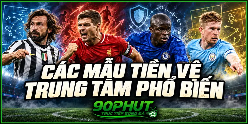Các mẫu tiền vệ trung tâm phổ biến